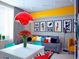 Nội thất phong cách Pop Art kích thích, táo bạo và màu sắc